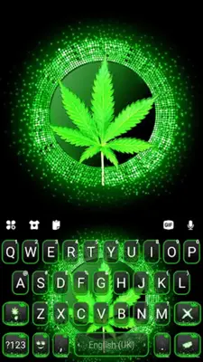 Digital Glow Weed Theme android App screenshot 0